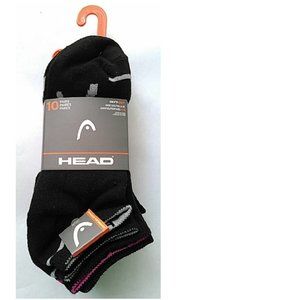 HEAD Women's 10-Pair Swift-Dry Low-Cut Socks, Black